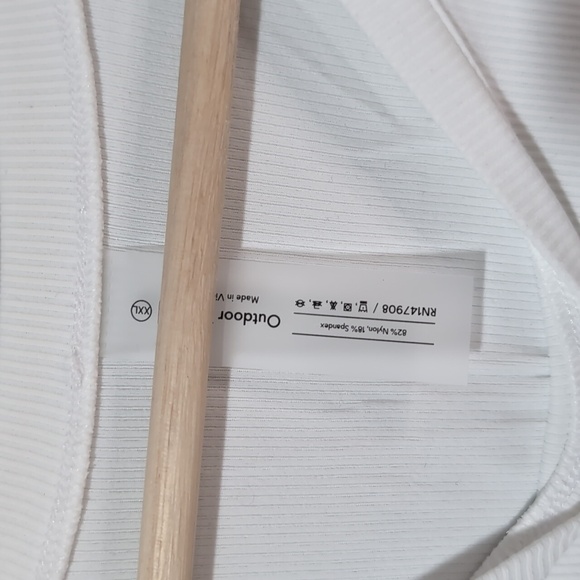 NWT Outdoor Voices ribbed white long sleeve XXL SuperForm - Picture 3 of 4